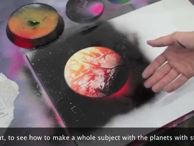 Tutorial base pianeti ITA planet sub ENG spray paint art by zolosprayart