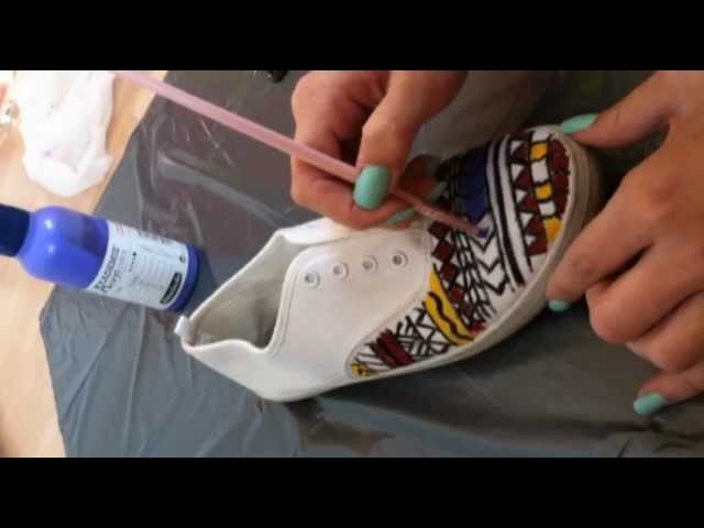 DIY#2 aztecprinted shoes