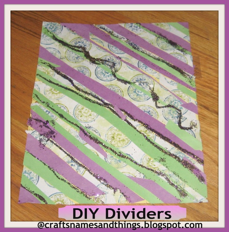 DIY Decorated Binder Dividers.How To Make: Cheap College Glitter  Dividers Out of Binder Dividers