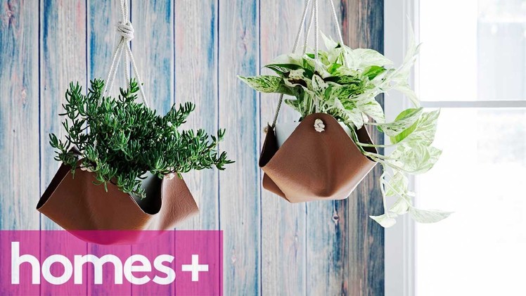 DIY PROJECT: Faux leather plant hangers - homes+