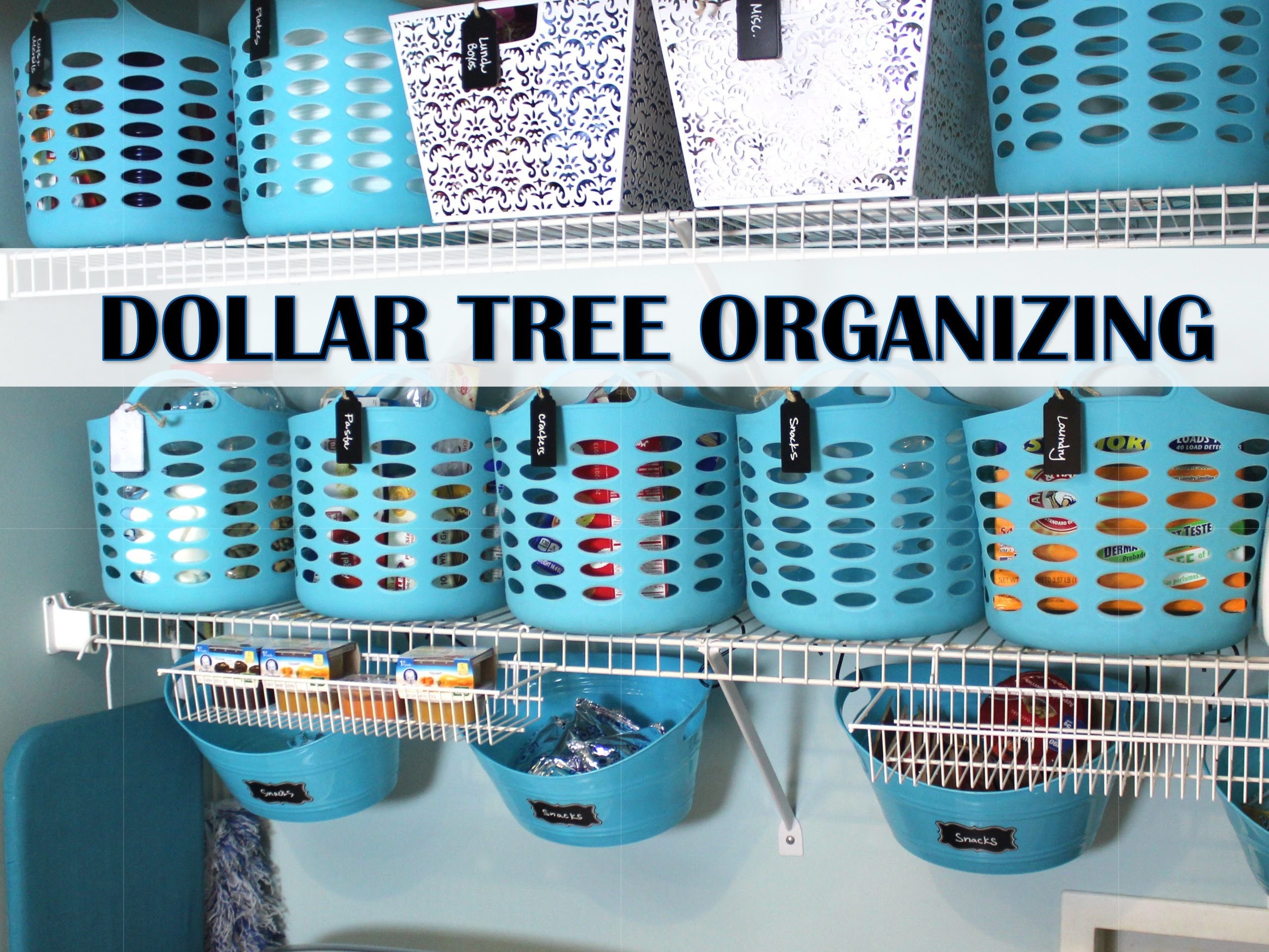 DOLLAR TREE ORGANIZING MAKEOVER! , Pantry & Laundry Room