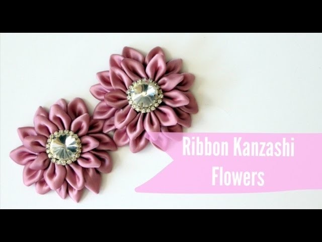 Easy Kanzashi Ribbon Flower Tutorial