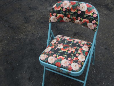 How to Decoupage on Fabric & Upcycle a Folding Chair