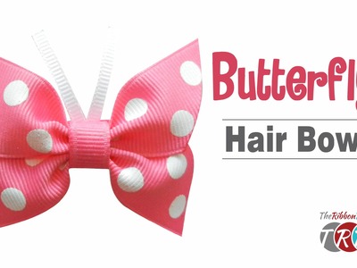How to Make a Butterfly Hair Bow - TheRibbonRetreat.com