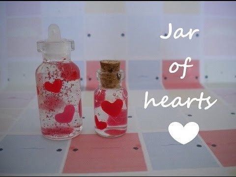 Jar of hearts miniature bottle charm