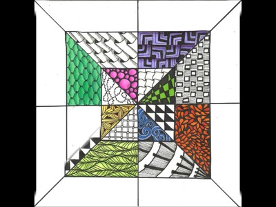 Pattern Sampler Zentangle Inspired Art