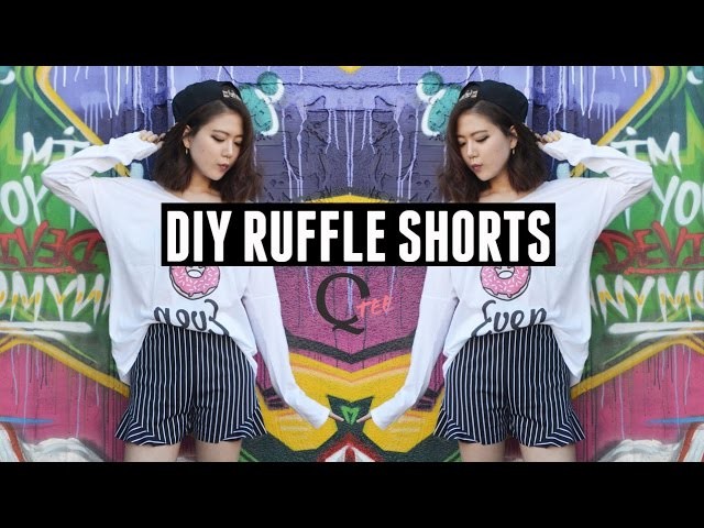 QTee | DIY Ruffle High Waist Shorts