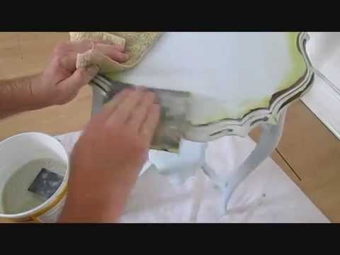 Shabby chic, how to hand paint furniture, tutorial, step by step