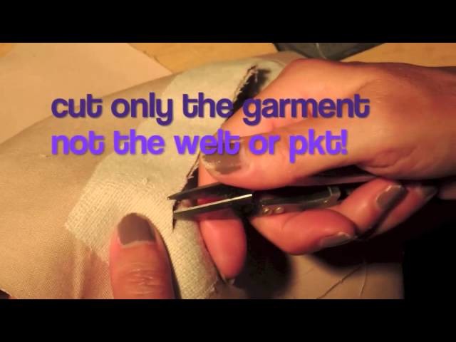 Single welt pocket sewing DD