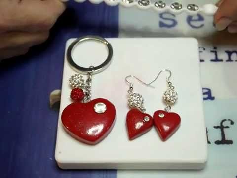 Tutorial orecchini fimo cuore. polymer clay tutorial: heart earrings