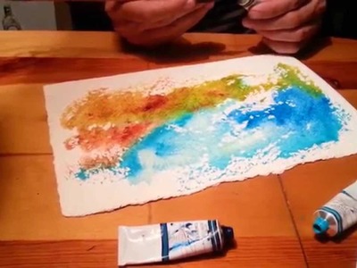 Atanas Matsoureff testing M Graham paints on Du Chene Watercolor Handmade Paper