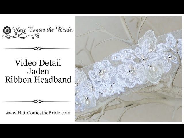 Bridal Hair Accessories and Jewelry ~ Jaden Vintage Ribbon Headband