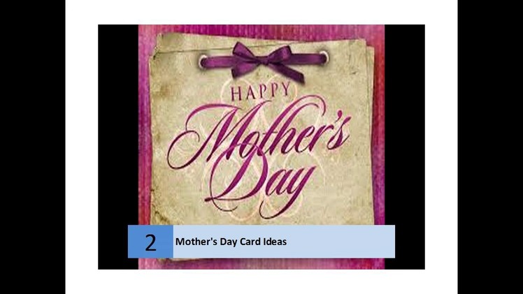 Homemade Mother's Day Card Ideas