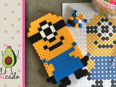 How to Make a Minion out of Big Beads! Template Included for little kids! Stuart from Despicable Me!