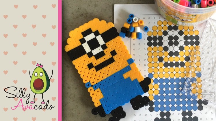 How to Make a Minion out of Big Beads! Template Included for little kids! Stuart from Despicable Me!