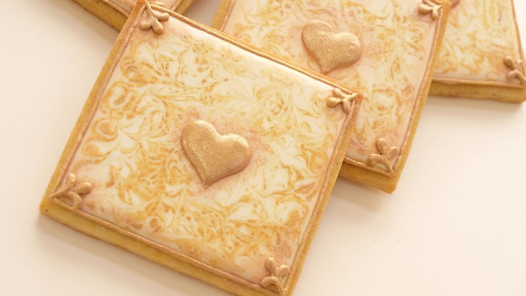How To Make Gold Marbled Cookies - DIY Wedding Collaboration