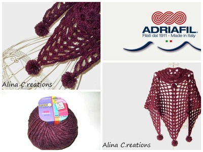 Lilla's tutorials: scialle crochet PonPon. parte 1 di 3