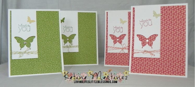 Stampin' Up Butterfly Punch - Here's To You Card