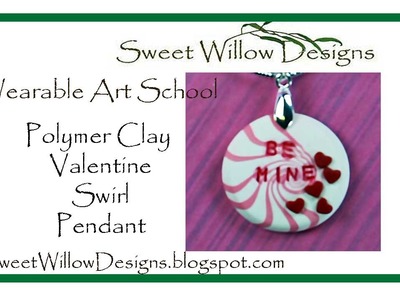 SWD Polymer Clay Tutorial Valentine Swirl Pendant
