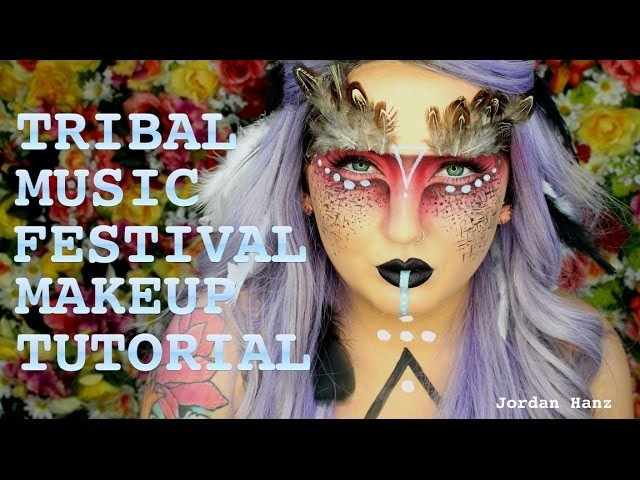 Tribal Music Festival Makeup Tutorial. Jordan Hanz (Coachella EDC)
