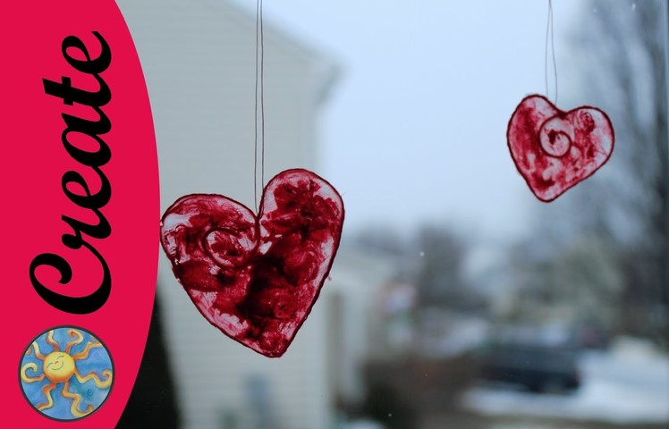 Valentine Craft Activities: Glue heart pendant for Valentine's day