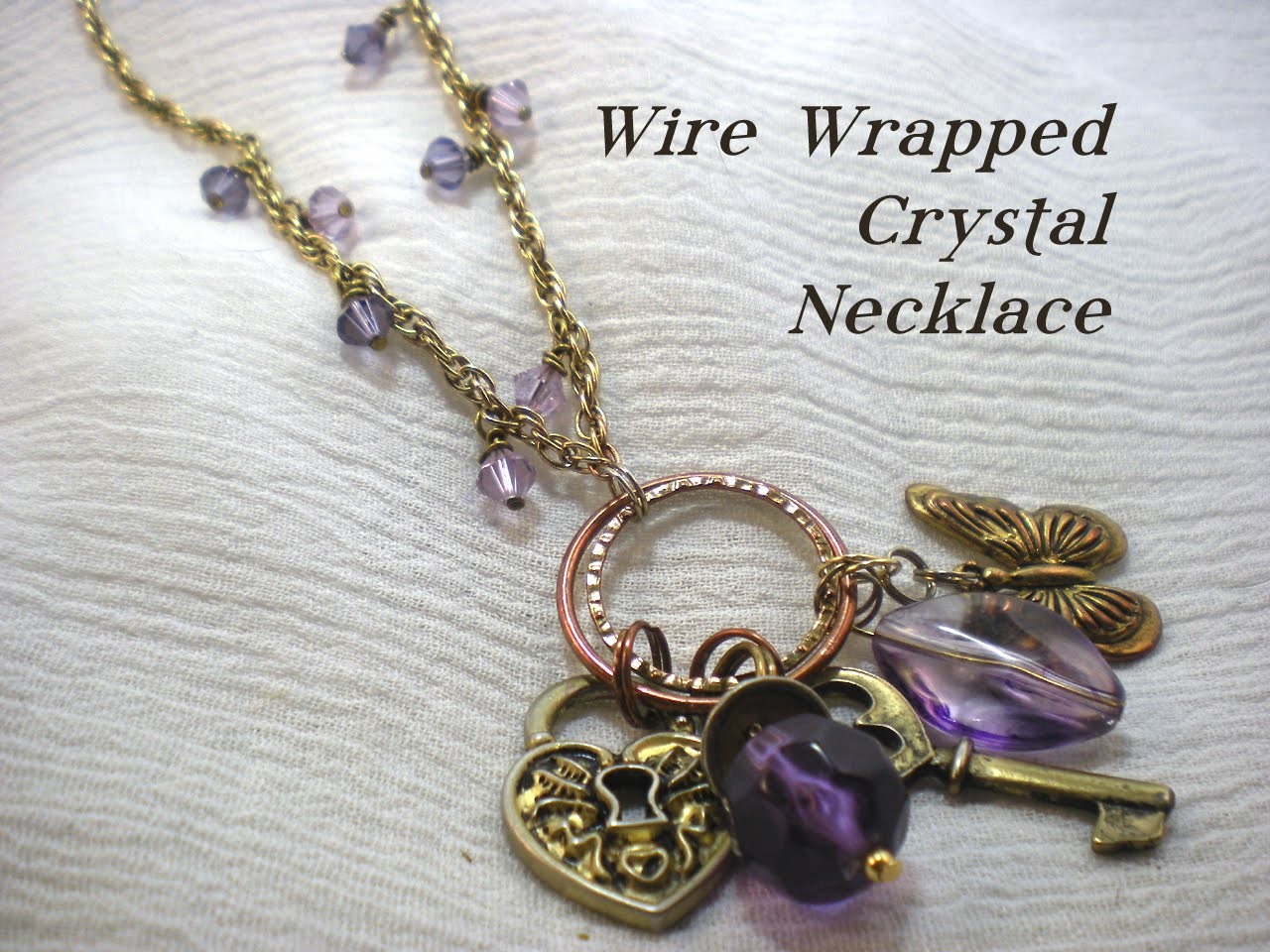 Wire Wrapped Crystal Necklace Video Tutorial 1925