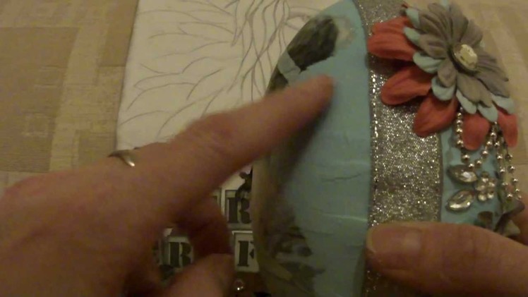 Altered paper mache easter egg