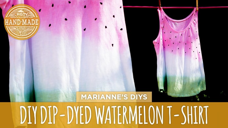 DIY Dip-Dyed Watermelon T-Shirt - HGTV Handmade