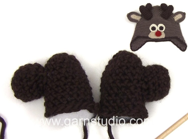 DROPS Crocheting Tutorial: How to work reindeer antler.