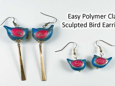 Easy Polymer Clay Tutorial Bird Earrings