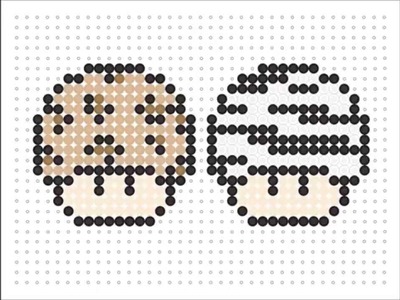 Hama Bead Animal Print Mushrooms (Mario Mushroom Series 2 #6)