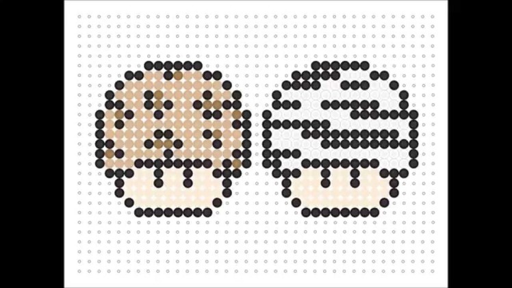 Hama Bead Animal Print Mushrooms (Mario Mushroom Series 2 #6)