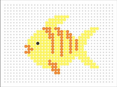 Hama Bead Yellow Fish (Sea Life Series #2)