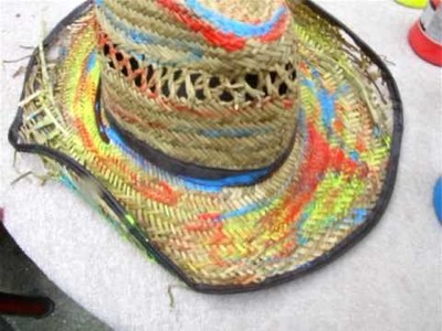 HOW TO CREATE A SHABBY CHIC STRAW HAT  by  chito salarza-grant