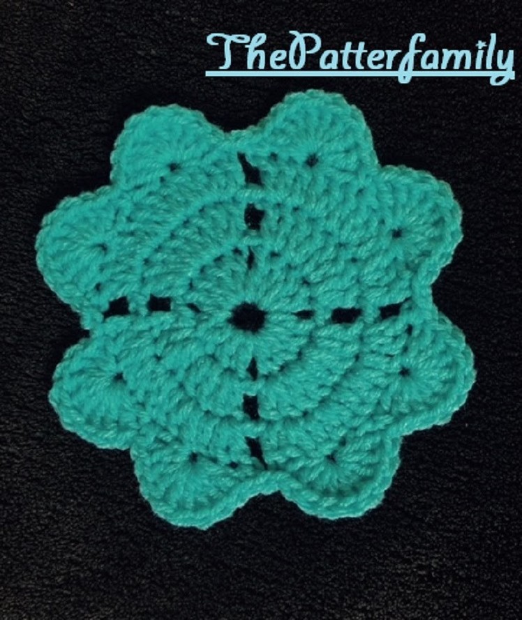 How to Crochet a Beverage Coaster With Hearts Pattern #11│by ThePatterfamily