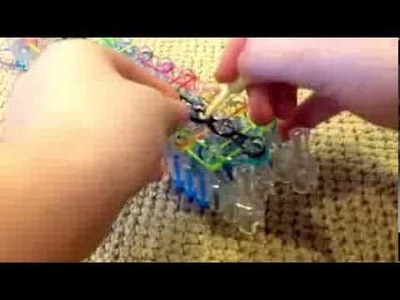 Rainbow loom or crazy loom ladder (easy step-by-step.)