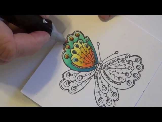Spectrum Noir Coloring Tutorial - Butterfly