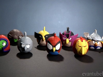 Angry Birds Marvel Superheroes CLAY MODELS!  - Avengers, Wolverine, X-men Clay Figures