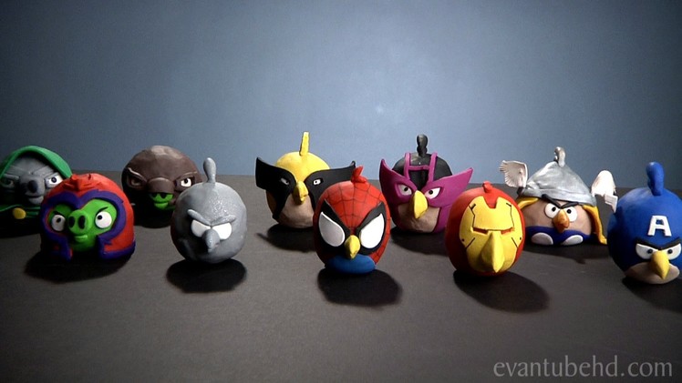 Angry Birds Marvel Superheroes CLAY MODELS!  - Avengers, Wolverine, X-men Clay Figures