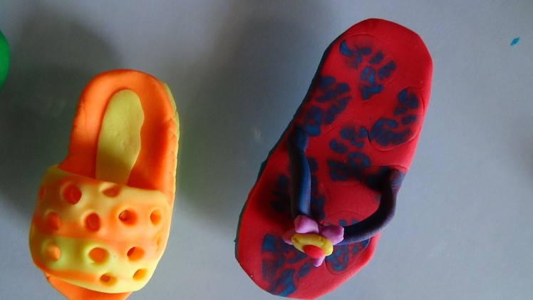 Clay Art Tutorial: on how to make slippers out of polymer clay. printed slippers for Beginners