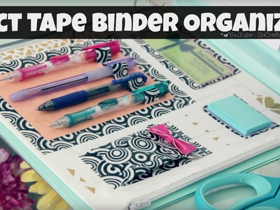 DIY Binder Organizer. Duct Tape Zipper Pouch & Pen Holder. Back-To-School