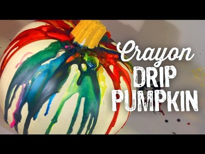 DIY Crayon Drip Pumpkin