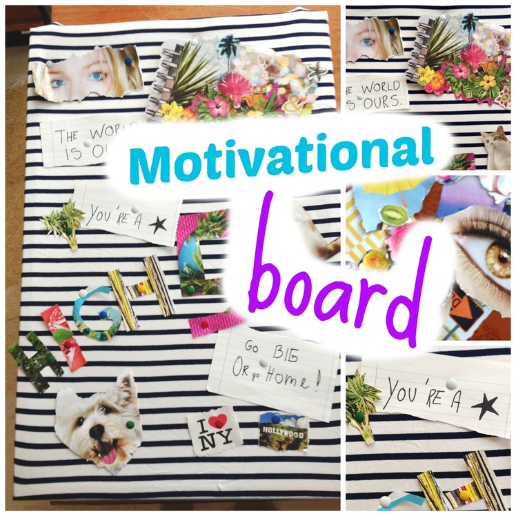 DIY Inspirational Board to survive school! Easy & cheap tumblr inspired room decor!
