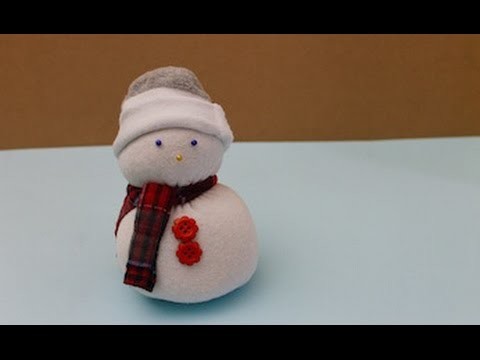 Easy craft: How to make a sock snowman