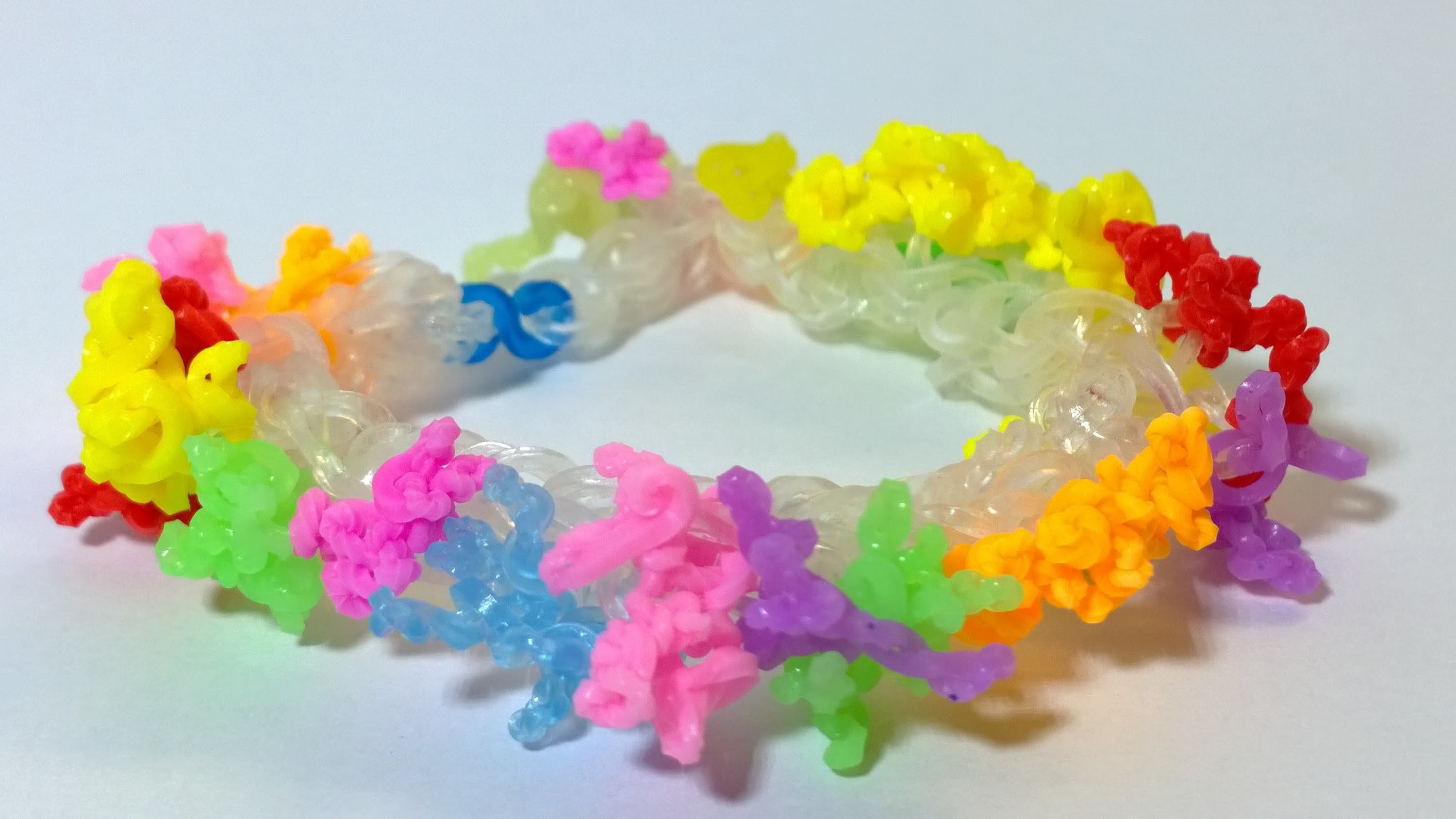 Easy Rainbow Loom Sea Coral Bracelet-How to make Sea Coral Bracelet ...