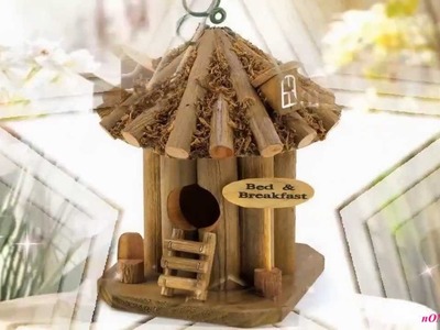 Gifts & Decor Bed and Breakfast Hanging Wooden Garden Bird House