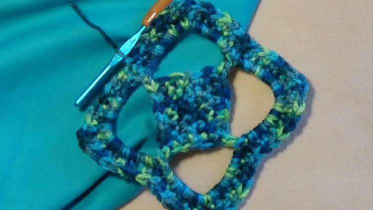 How to Crochet A "Diamond Square.Motif"