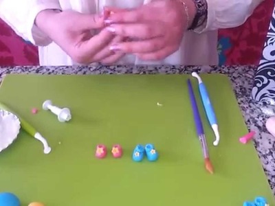 How to Make a baby socks with gumpaste