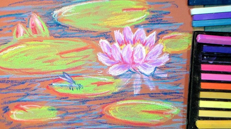 How to Paint Waterlilies in Pastel