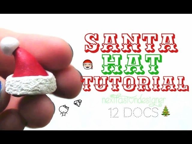 santa hat clay